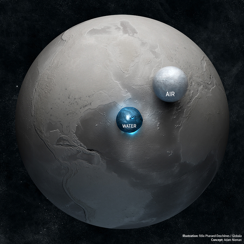 Illustration for article titled El verdadero aspecto que tendría la Tierra sin agua no tiene nada que ver con estas imágenes virales